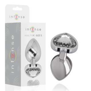 INTENSE - PLUG ANAL METAL ALUMINIO CORAZÓN BLANCO